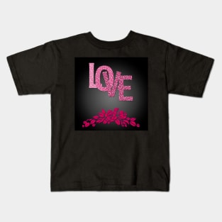Valentine's day in black Kids T-Shirt